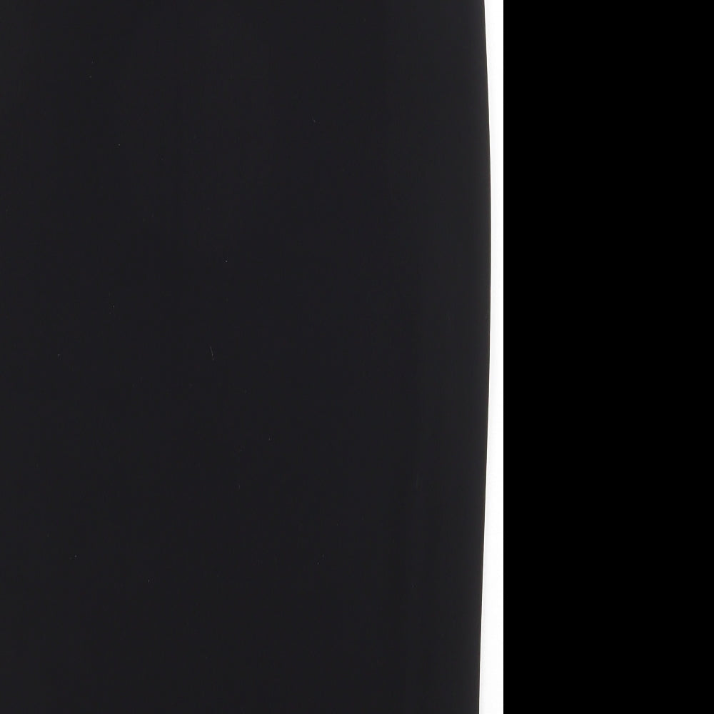 MNG Womens Black Polyester Straight & Pencil Skirt Size L Tie