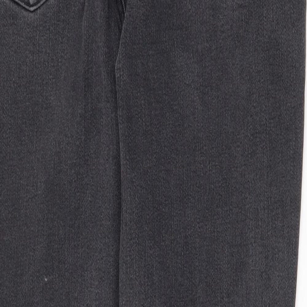 NEXT Womens Grey Cotton Skinny Jeans Size 12 Regular Zip