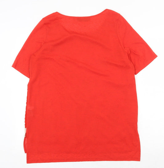 Womens UK Size 14 NEXT Red Basic T-Shirt