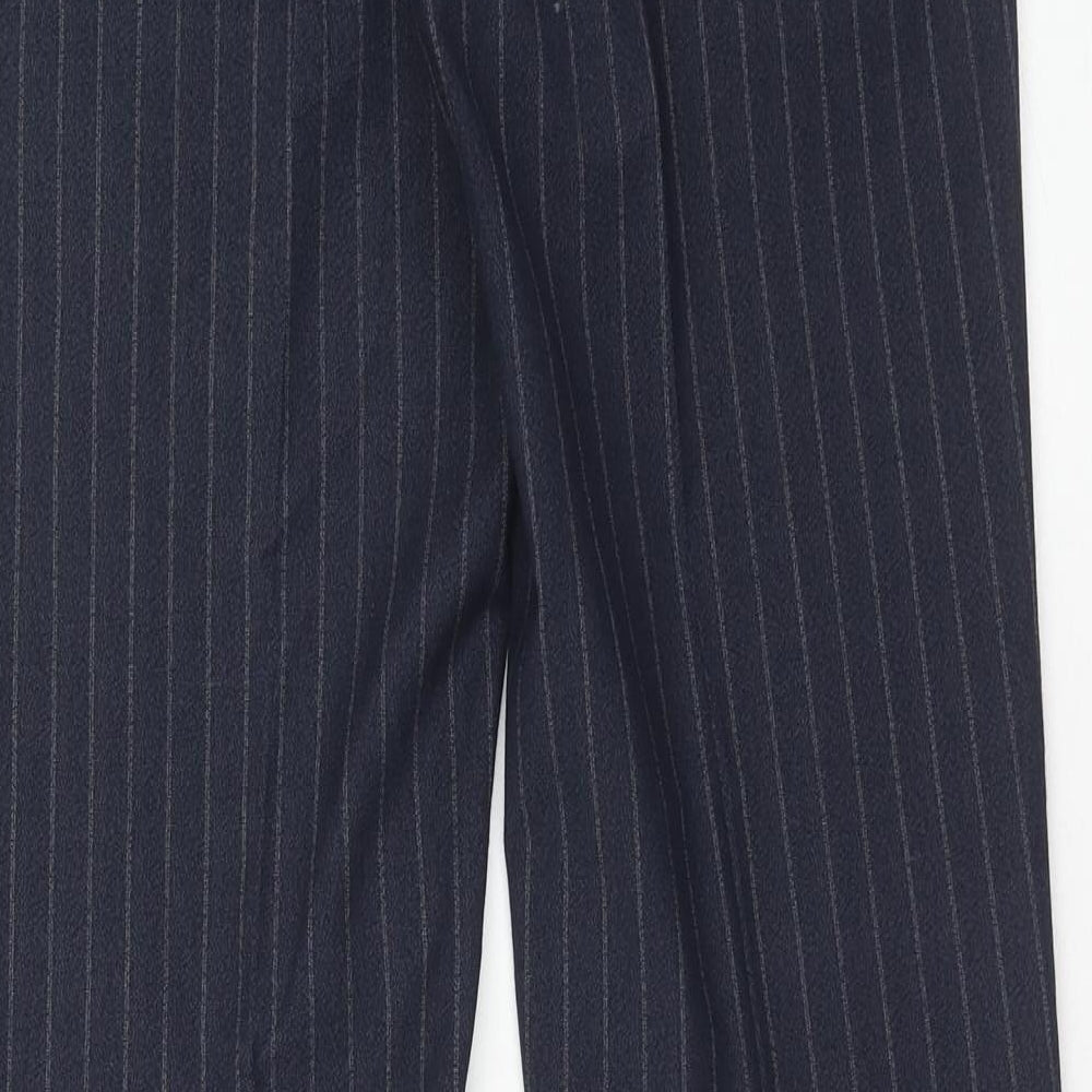 NEXT Mens Blue Striped Polyester Dress Pants Trousers Size 30 in L33 in Regular Zip