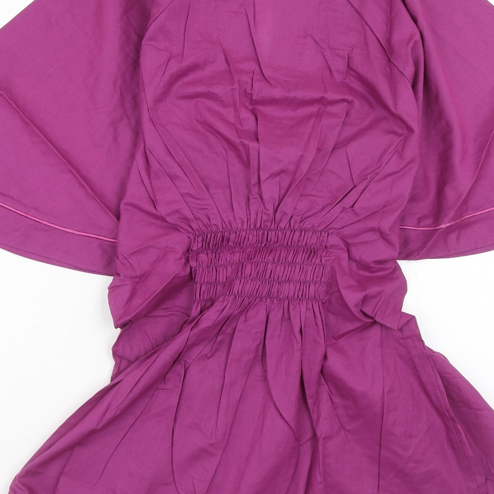 Spirit Of Arabia Womens Purple Cotton Mini Size L V-Neck Pullover