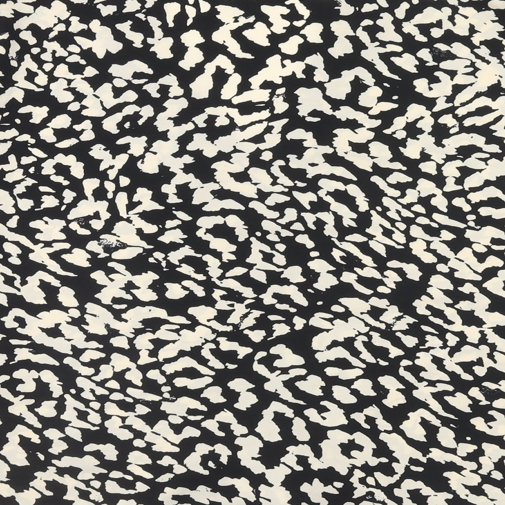 Primark Womens Beige Geometric Polyester Basic Blouse Size 12 V-Neck