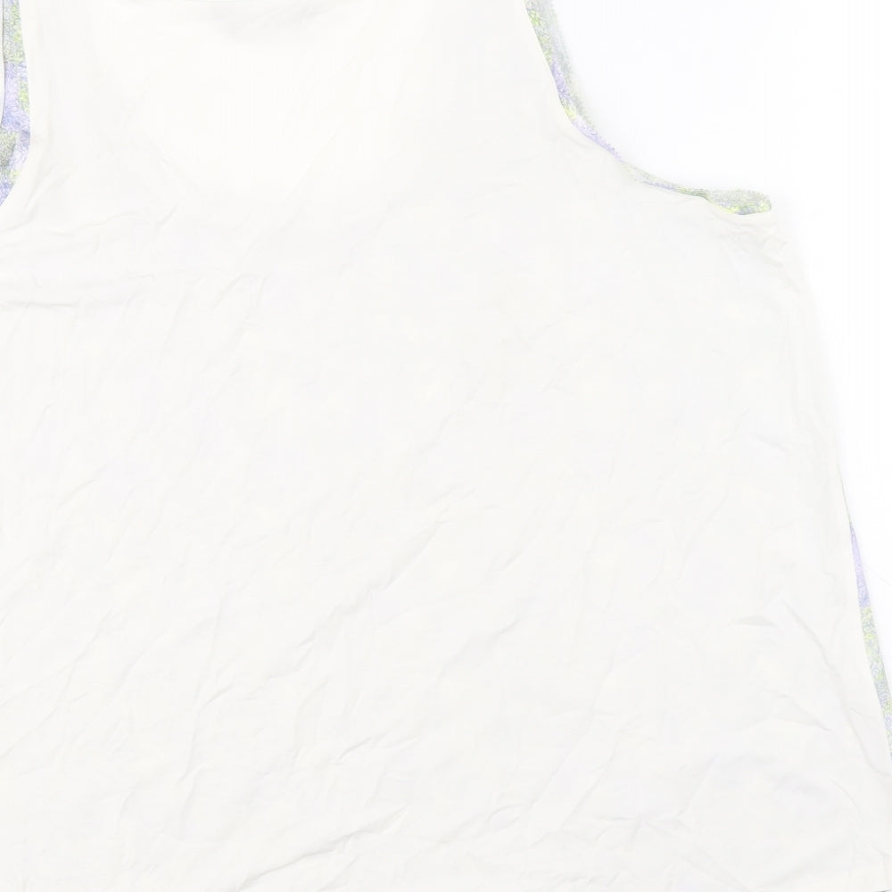 Womens UK Size 16 Marks and Spencer White Basic Tank