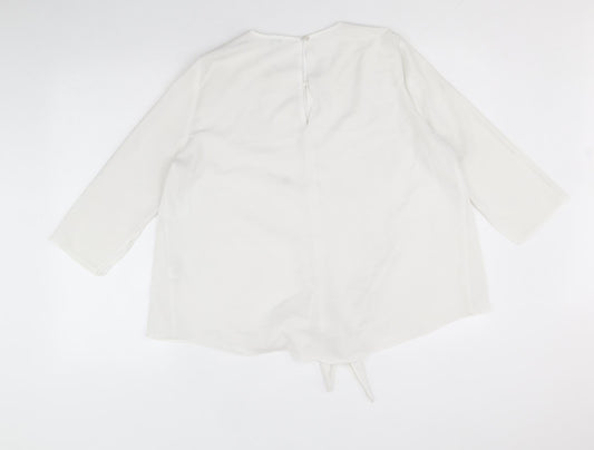 Womens UK Size 8 River Island White Basic Blouse