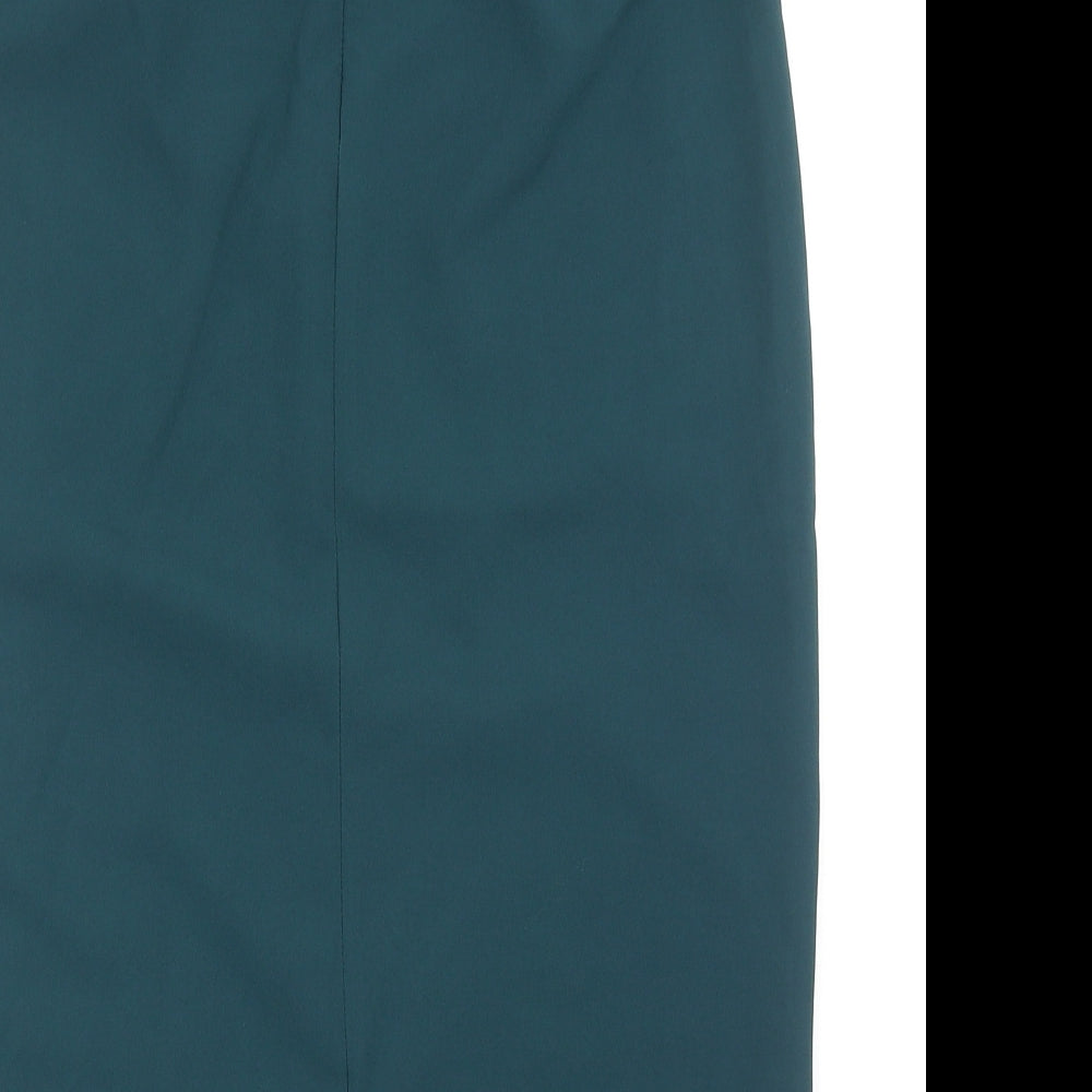 Something Borrowed Womens Blue Polyester Straight & Pencil Skirt Size M Zip