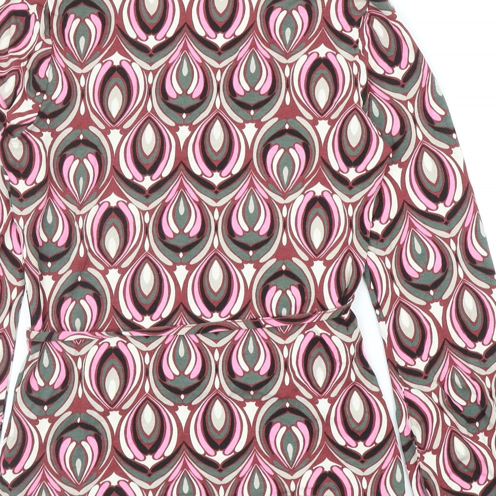 Womens UK Size 10 NEXT Multicoloured Wrap Blouse