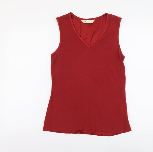 Womens UK Size 10 BHS Red Basic Tank