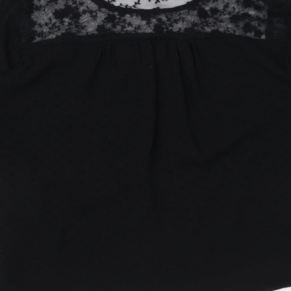 Womens UK Size S Vera Moda Black Basic Blouse