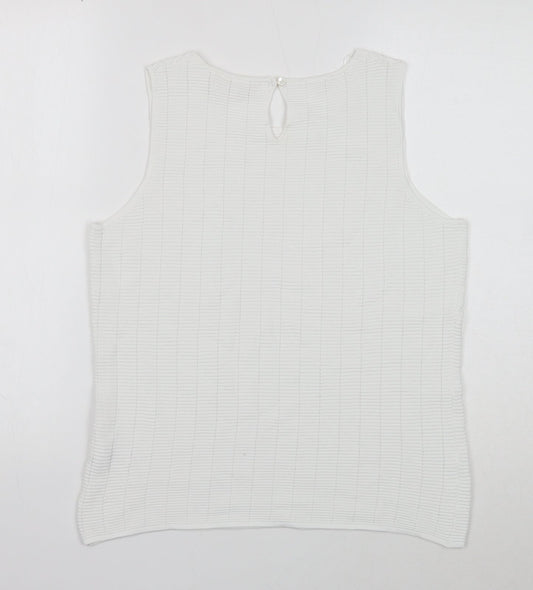 Womens UK Size 16 NEXT White Vest Jumper