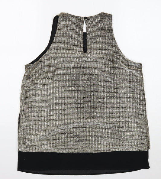 Womens UK Size 14 NEXT Gold Basic Tank