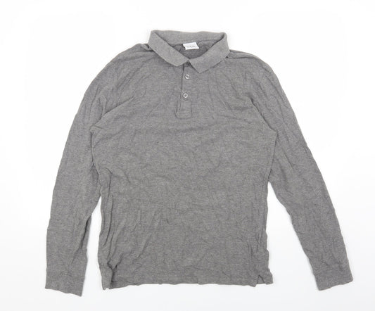 Womens UK Size L Zara Grey Basic Polo