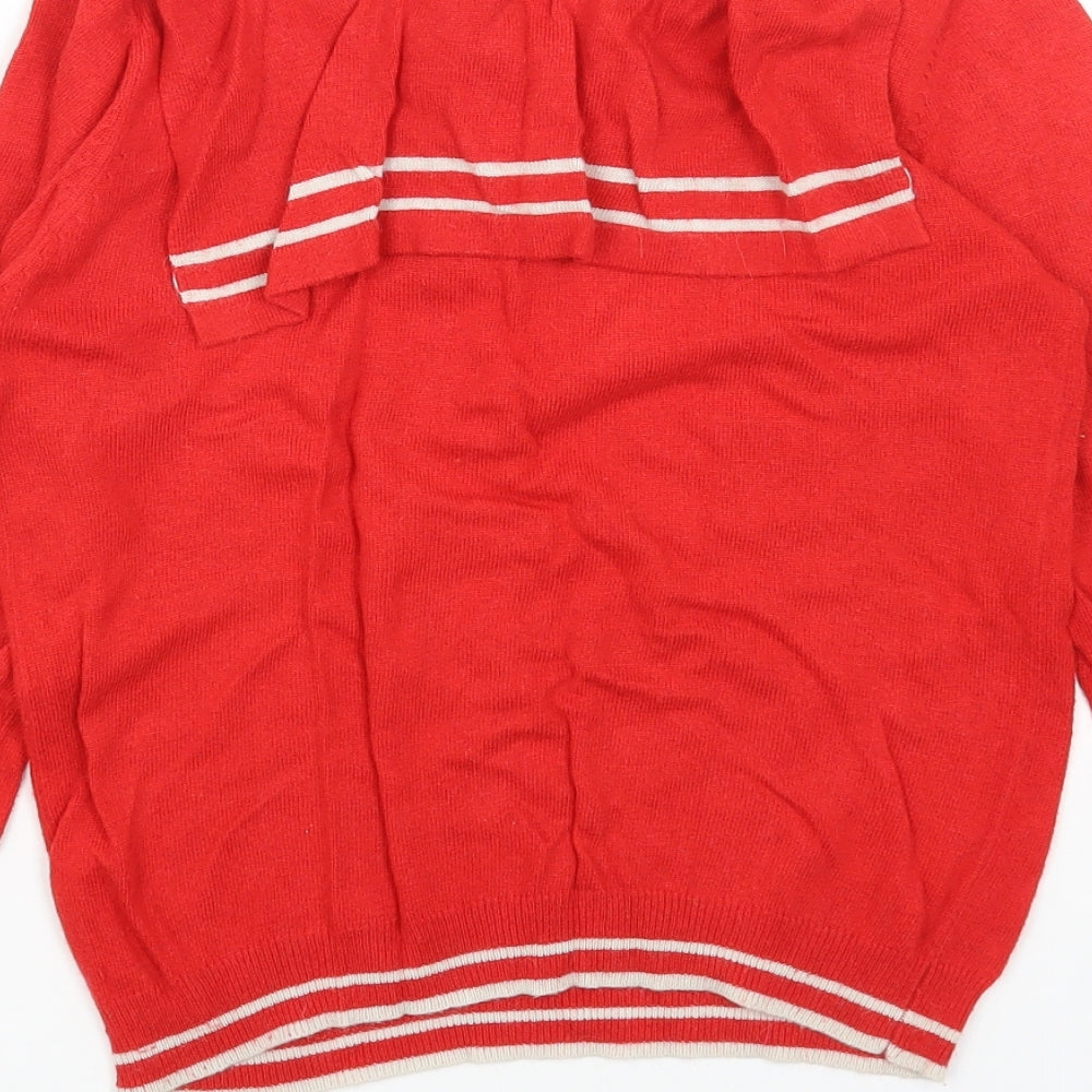 Womens UK Size 10 Topshop Red Pullover Jumper