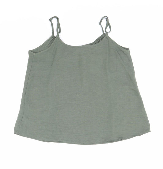 George Womens Green Polyester Camisole Tank Size 8 V-Neck - Tie Front