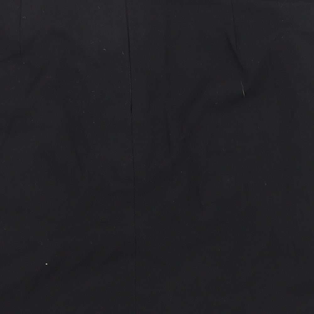 NEXT Womens Black Cotton A-Line Skirt Size 30 in Zip