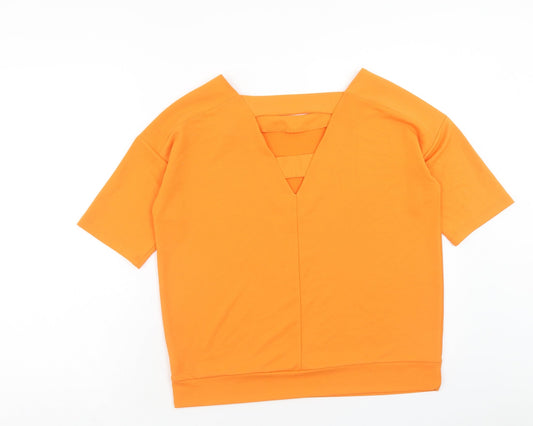 Womens UK Size 10 NEXT Orange Basic T-Shirt