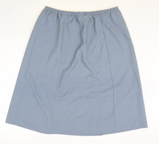 Classics Womens Grey Polyester A-Line Skirt Size 32 in
