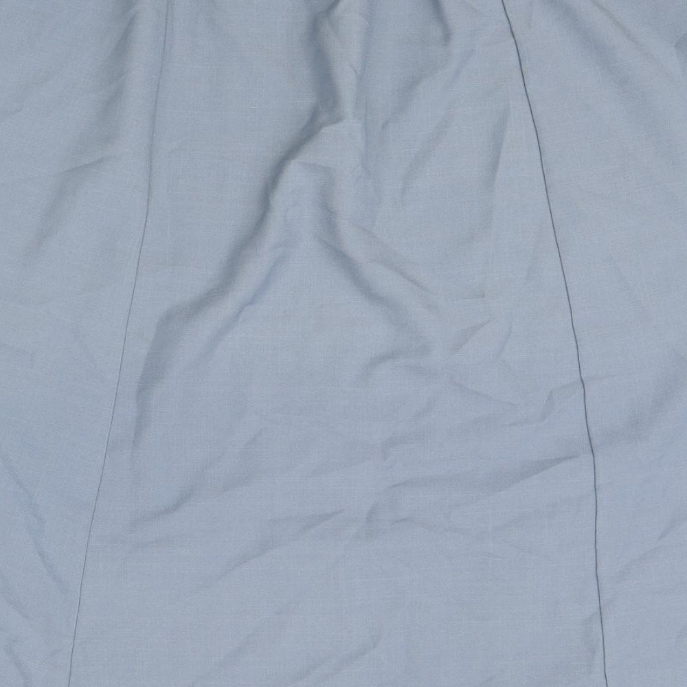 Classics Womens Grey Polyester A-Line Skirt Size 32 in