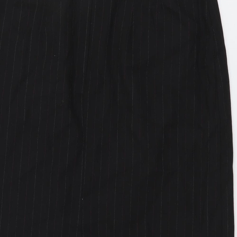Klass Womens Black Geometric Polyester Straight & Pencil Skirt Size 12 Zip