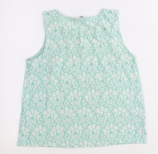 Womens UK Size 8 New Look Green Basic Tank