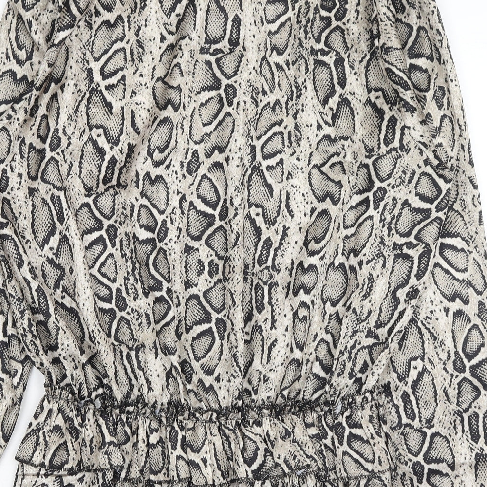 Womens UK Size S Cameo Rose Beige Basic Blouse