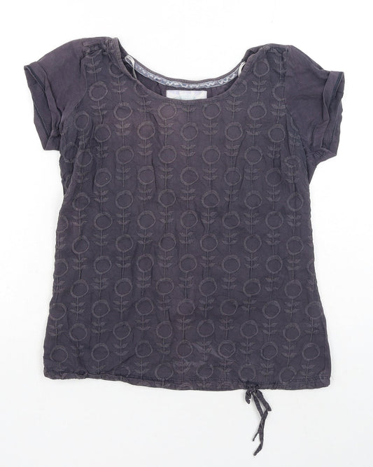 Womens UK Size 10 Debenhams Blue Basic T-Shirt