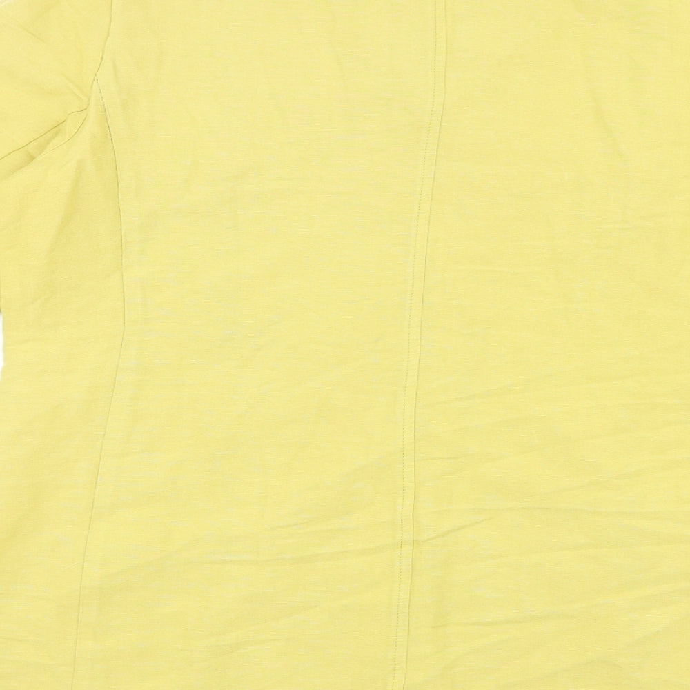 Womens UK Size 14 Monsoon Yellow Pea Coat