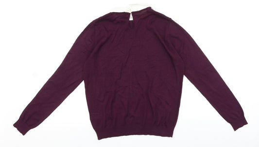 Womens UK Size S R Edition Purple Pullover Jumper