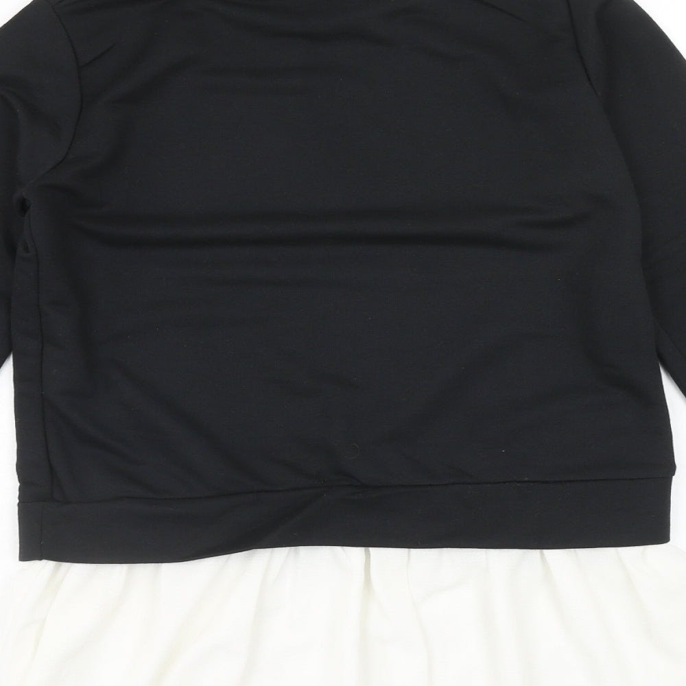 Izabelle London Womens Black Polyester Pullover Sweatshirt Size 12 Pullover