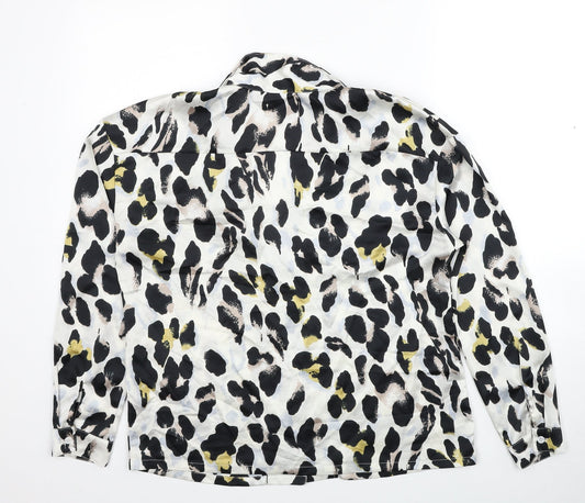 Womens UK Size 10 In the Style Multicoloured Basic Button-Up