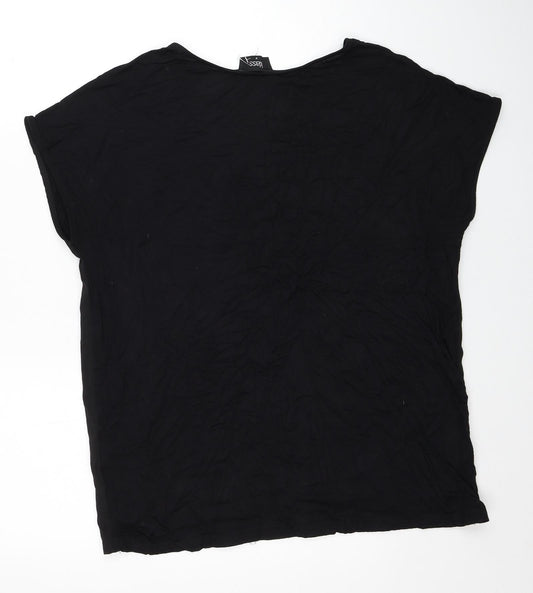 Womens UK Size M Klass Black Basic T-Shirt