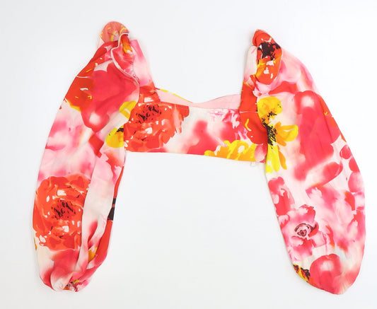 SheIn Womens Multicoloured Geometric Polyester Cropped Tank Size S Square Neck