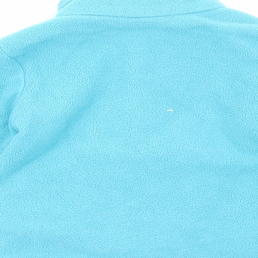 Preworn Girls Blue Jacket Size 3-6 Months Zip