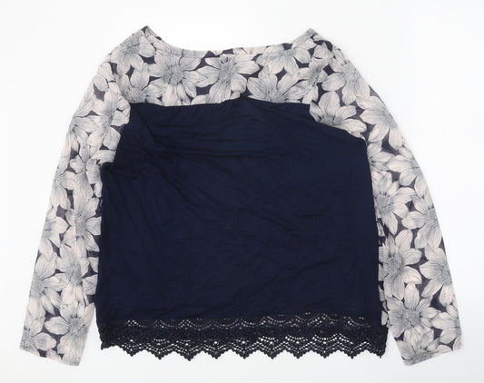 Womens UK Size 16 Classic Black Basic Blouse