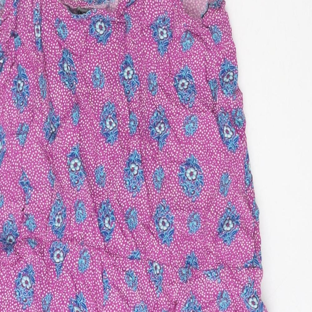 Papaya Womens Purple Geometric Viscose Playsuit One-Piece Size 10 Pullover