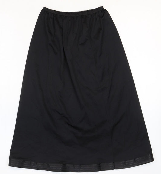 Marks and Spencer Womens Black Polyamide Swing Skirt Size 8 - Size 8-10