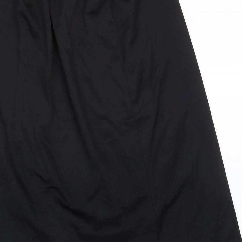 Marks and Spencer Womens Black Polyamide Swing Skirt Size 8 - Size 8-10