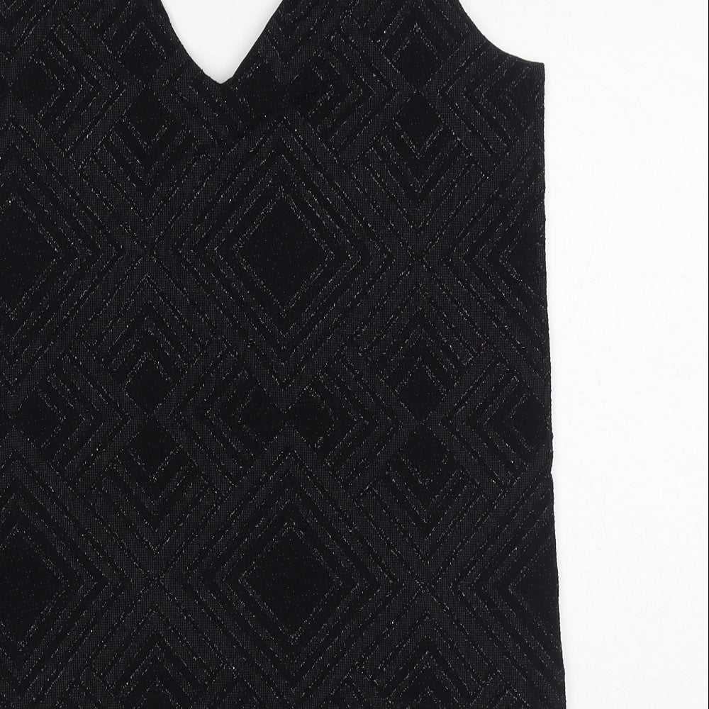 Womens UK Size 12 Debenhams Black Basic Tank