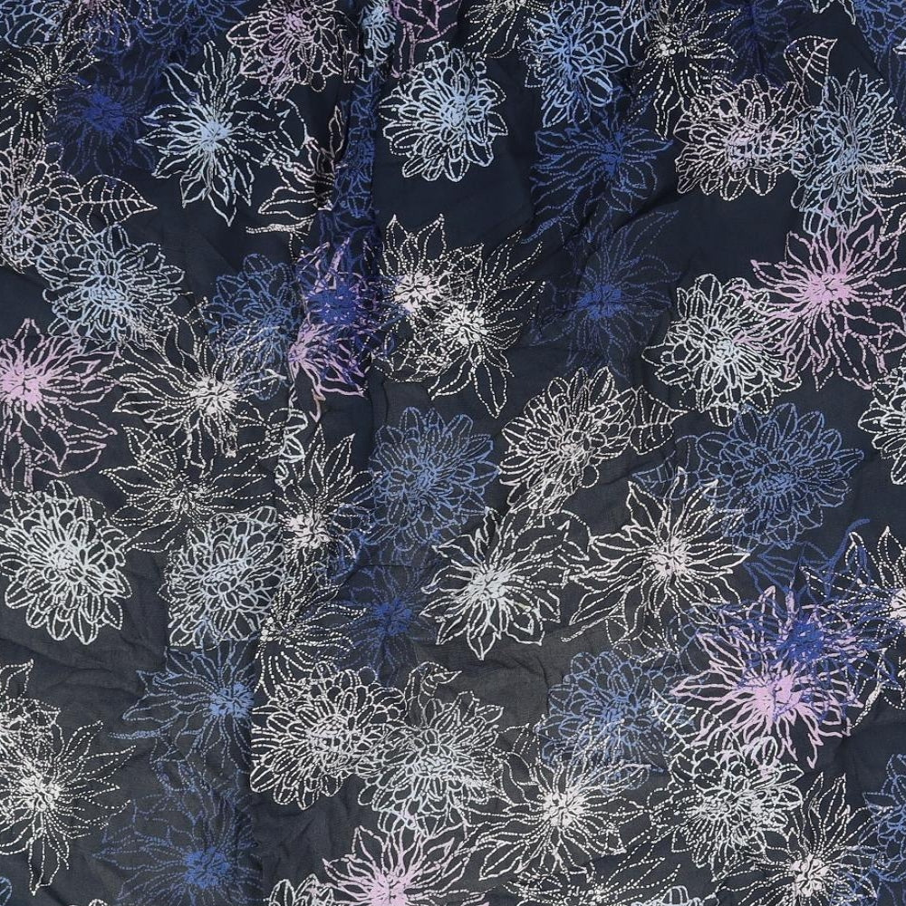 Berkertex Womens Purple Geometric Viscose Flare Skirt Size 16