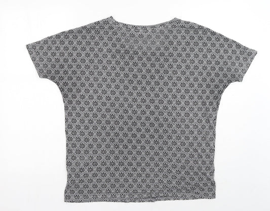 Womens UK Size 10 New Look Grey Basic T-Shirt