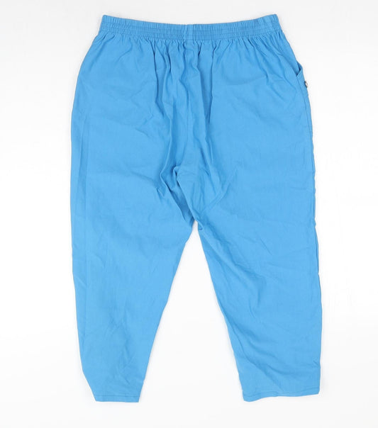 Preworn Mens Blue Viscose Sweatpants Trousers Size 30 in Regular Zip