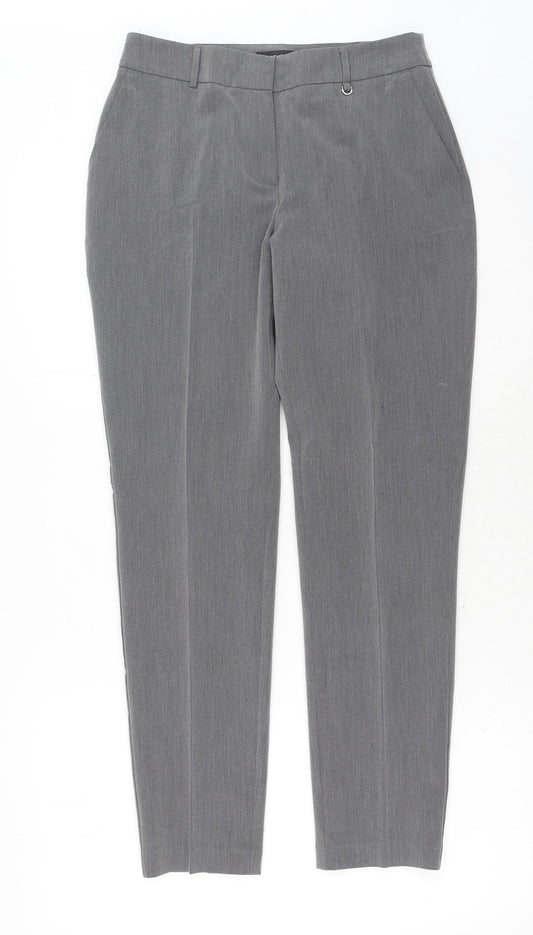 Womens UK Size 8 Dorothy Perkins Regular Fit Carrot Grey Trousers