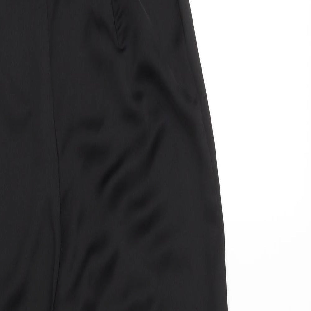 Missguided Womens Black Polyester Jumpsuit One-Piece Size 6 L31 in Zip