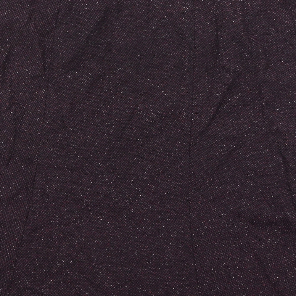 Kaliko Womens Purple Polyester Trumpet Skirt Size 16 Zip