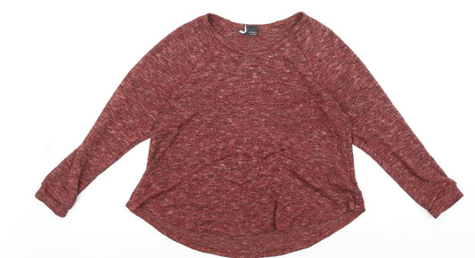 Womens UK Size M Sparkle & Fade Orange Pullover Jumper