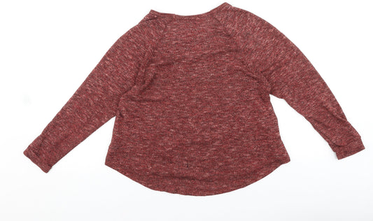 Womens UK Size M Sparkle & Fade Orange Pullover Jumper