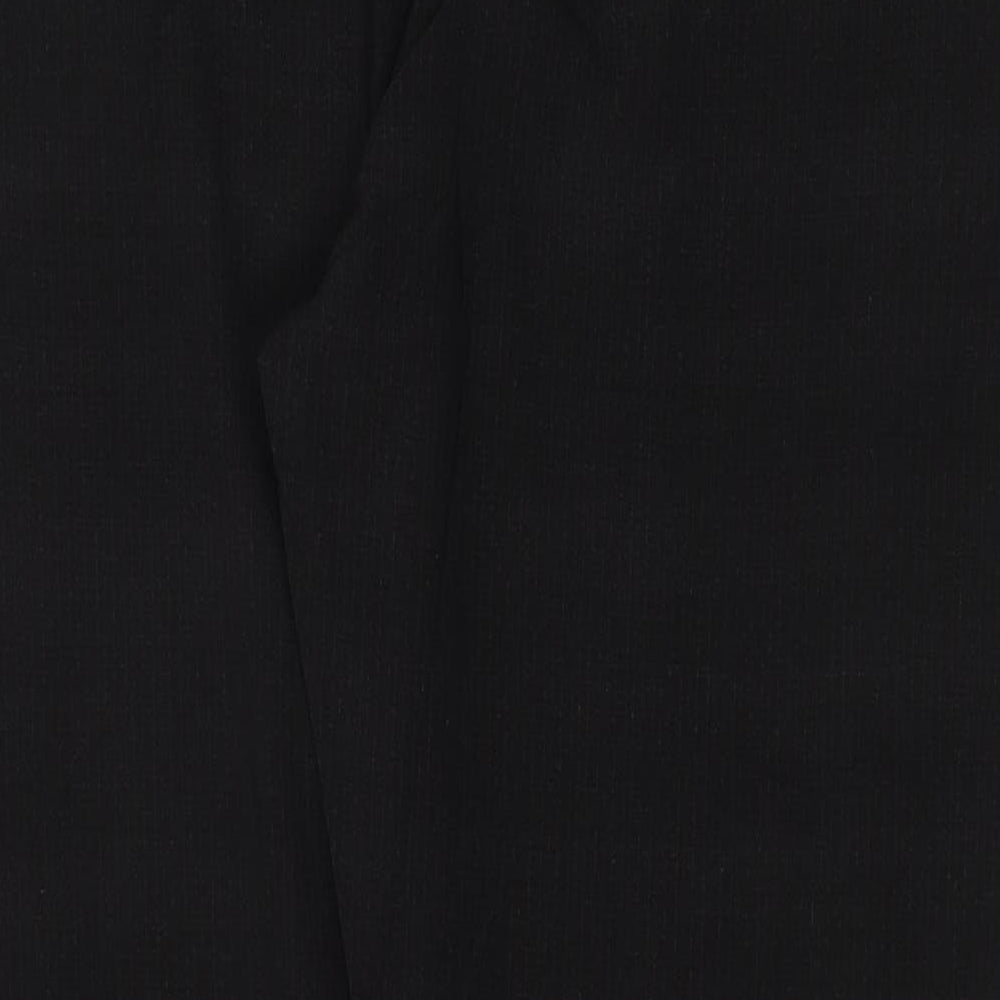Womens UK Size 4XL Preworn Regular Fit Black Trousers