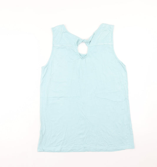 Womens UK Size 14 Peacocks Blue Basic Tank