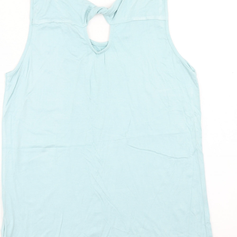 Womens UK Size 14 Peacocks Blue Basic Tank