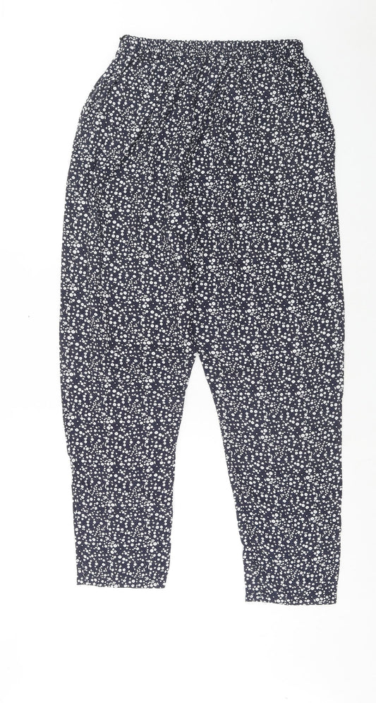 Womens UK Size S Preworn Regular Fit Bloomer Blue Trousers