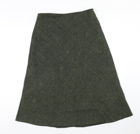 Matalan Womens Green Polyester Swing Skirt Size 16